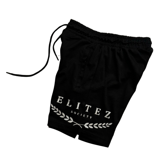 Black Mesh Shorts